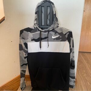 Nike Black and Gray Camo Hoodie